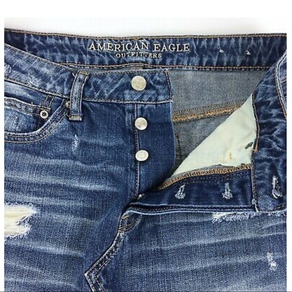 AMERICAN OUTFITTERS High Rise Festival Destroyed Denim Mini Skirt womens size 0 - Picture 4 of 9